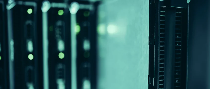 Server racks representing HostAfrica Xneelo and Afrihost web hosting comparison for South Africa