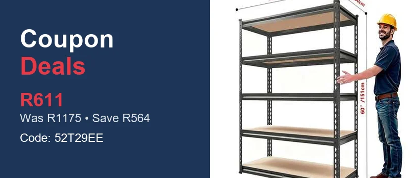 Five-tier heavy-duty metal storage rack, R611 flash sale deal