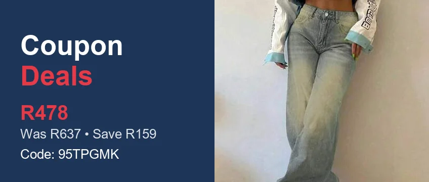 SHEIN retro stackable straight-leg jeans, R478 flash sale deal