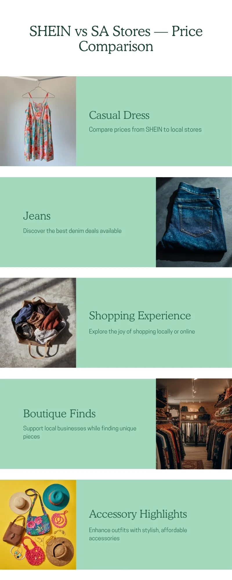 SHEIN vs South African stores price comparison 2026 — SHEIN, Mr Price, Woolworths and Zara rand prices side by side