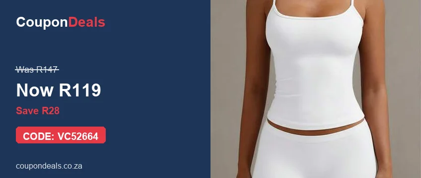 SHEIN XLLAIS white backless Y2K camisole with thin spaghetti straps, R119 flash sale deal